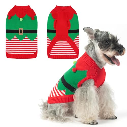 KOOLTAIL Hundepullover für Winterkleidung – Weihnachts-Strickwaren, weiches Baseball-Shirt für kaltes Wetter, weiches Haustier-Sweatshirt, Pullover, Outfit für kleine, mittelgroße und große Hunde, von KOOLTAIL