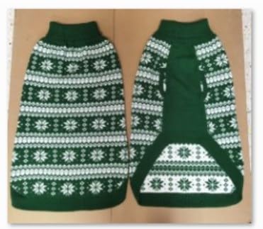 KOOLTAIL Hundepullover mit Zopfmuster, Rollkragen für kaltes Wetter, klassische Strickwaren, Schneeflockenmuster, dicke warme Winter-Haustierkleidung, Weihnachtspullover für kleine, mittelgroße und von KOOLTAIL