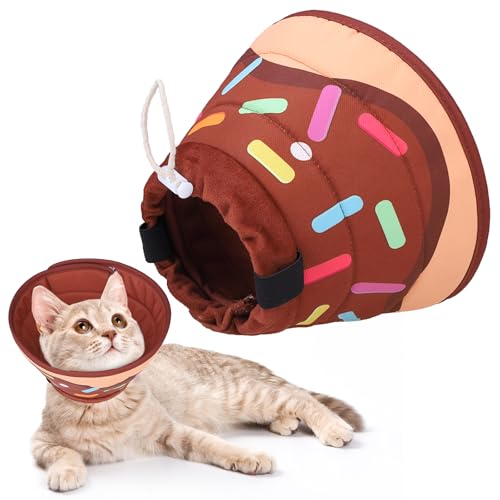 KOOLTAIL Katzenkegel-Halsband, verstellbar, weich, bequem, zur Genesung von Katzen, um das Lecken zu stoppen, faltbarer Donut-Wasserabweisender Haustierkegel für kleine, große Katzen, Kätzchen nach von KOOLTAIL