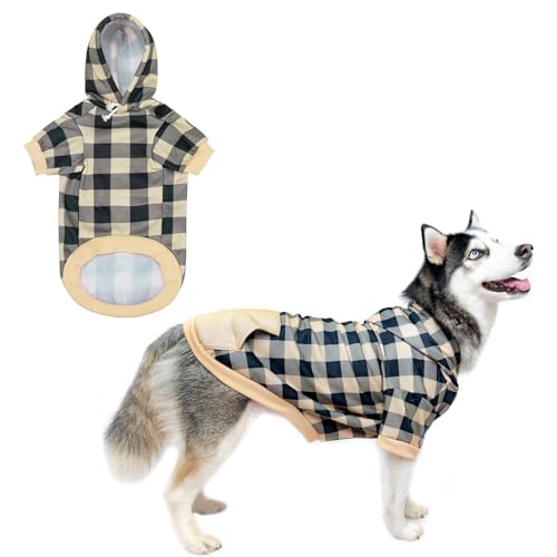 KOOLTAIL Plaid Hunde-Kapuzenpullover mit Hut von KOOLTAIL