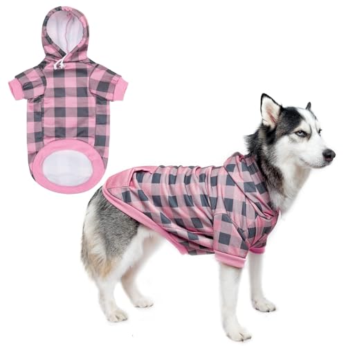 KOOLTAIL Plaid Hunde-Kapuzenpullover mit Hut von KOOLTAIL