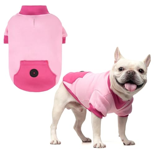 KOOLTAIL Pullover für kleine Hunde mit Tasche und Loch für die Leine, Hundekleidung für kleine, mittelgroße Hunde, Mädchen, Jungen, weiches Hunde-Sweatshirt, Outfits, Welpen, Katzen, von KOOLTAIL