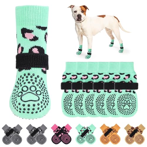 KOOLTAIL rutschfeste Hundesocken,doppelseitige Griffe,Hundesocken zum Lecken, um Kratzer auf Hartholzböden zu verhindern,Outdoor-Hundeschuhe und Pfotenschutz für kleine, mittelgroße und große von KOOLTAIL