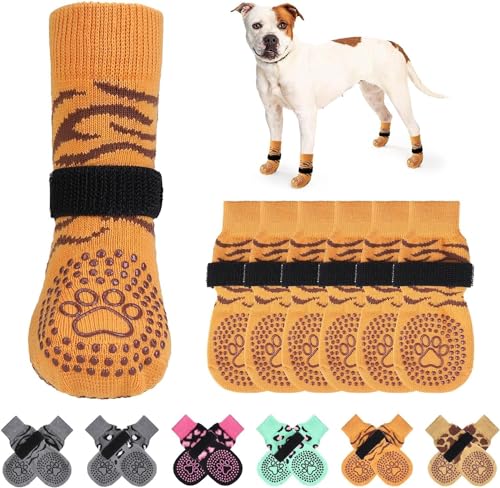 KOOLTAIL rutschfeste Hundesocken,doppelseitige Griffe,Hundesocken zum Lecken, um Kratzer auf Hartholzböden zu verhindern,Outdoor-Hundeschuhe und Pfotenschutz für kleine, mittelgroße und große von KOOLTAIL