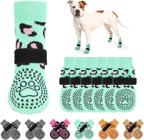 KOOLTAIL rutschfeste Hundesocken,doppelseitige Griffe,Hundesocken zum Lecken, um Kratzer auf Hartholzböden zu verhindern,Outdoor-Hundeschuhe und Pfotenschutz für kleine, mittelgroße und große von KOOLTAIL