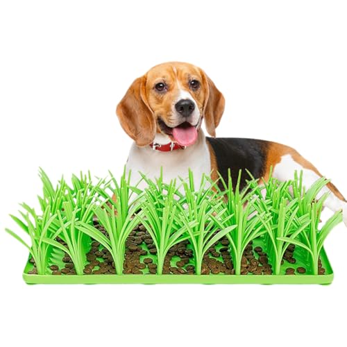 Pet Snuffle Mat for Cats Dogs, Silicone Grass Mat with Suction Cups, Food Sniffing Feeding Mat Natural Foraging Skills Slow Feeding Puppy Training Mat Non-Slip von KOOMAL