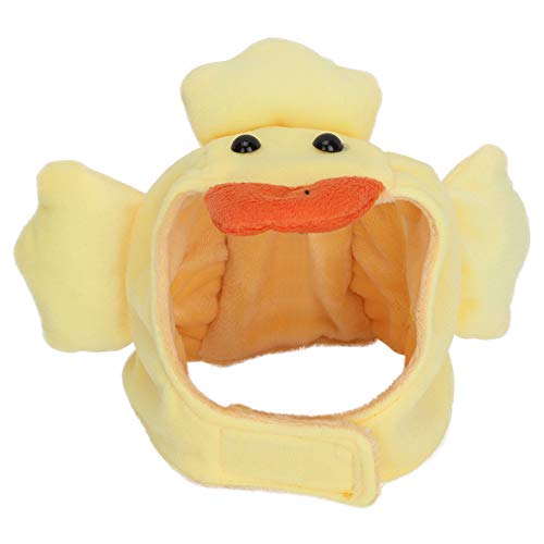 KOSDFOGE Cute Animal Duck Shape Pet Accessory Funny Cosplay Hat Cap Pet Cat Plush Decor Applicable Festival Party von KOSDFOGE