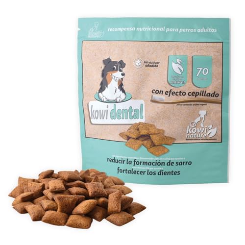 Kowinature Kowi Dental Snack Mundhygiene bei erwachsenen Hunden verhindert Zahnsteinbildung Stärkt Ihre Zähne natürliche Inhaltsstoffe tragen zur Mundgesundheit Ihres Haustieres bei, Beutel 70 g von KOWI NATURE