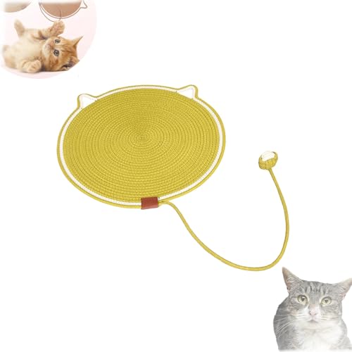 Kratzpad FüR Katzen, Pet Dual Kratzpad, Indoor Katze kreisförmiges horizontales kratzendes Katzenbrett, natürliches Baumwollseil Kratzpad von KPPFHBLI