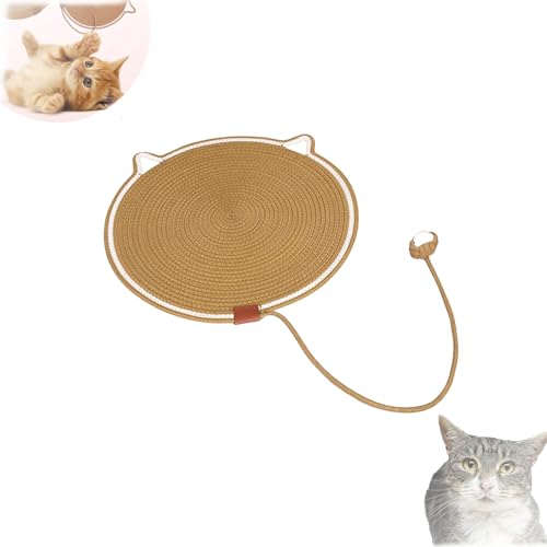 Kratzpad FüR Katzen, Pet Dual Kratzpad, Indoor Katze kreisförmiges horizontales kratzendes Katzenbrett, natürliches Baumwollseil Kratzpad von KPPFHBLI