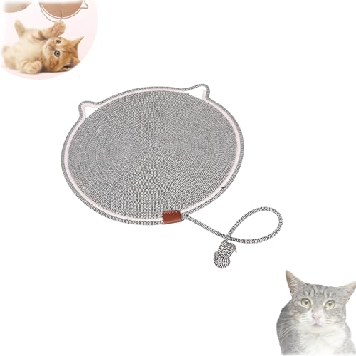 Kratzpad FüR Katzen, Pet Dual Kratzpad, Indoor Katze kreisförmiges horizontales kratzendes Katzenbrett, natürliches Baumwollseil Kratzpad von KPPFHBLI