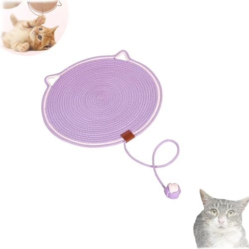 Kratzpad FüR Katzen, Pet Dual Kratzpad, Indoor Katze kreisförmiges horizontales kratzendes Katzenbrett, natürliches Baumwollseil Kratzpad von KPPFHBLI