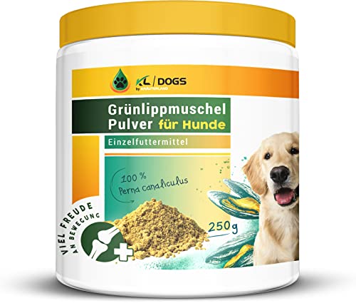 Kräuterland Grünlippmuschelpulver Hund 250g - reines Muschelextrakt - Grünlippmuschel Pulver auch für Katzen & Pferde - Barf Futterzusatz in Premium Qualität von KRÄUTERLAND N A T U R - Ö L M Ü H L E