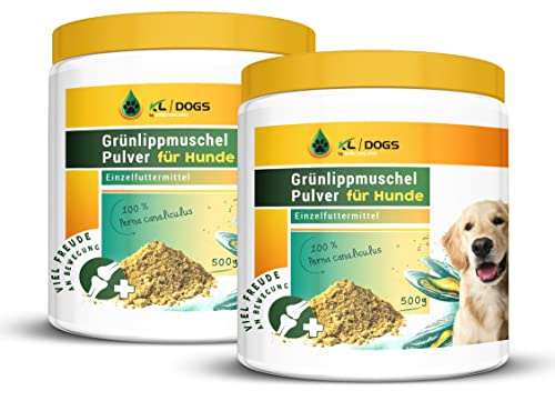 Kräuterland Grünlippmuschelpulver Hund 1kg - auch in 250g & 500g erhältlich - geeignet für Katzen & Pferde - Premium Barf Futterzusatz von KRÄUTERLAND N A T U R - Ö L M Ü H L E