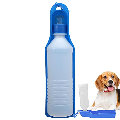 KRAISS Haustier-Reiseflasche | Hundewasserspender | Tragbarer, auslaufsicherer Trinknapf für Haustiere im Freien, Hunde-Auslaufzubehör für Wandern, Camping, Reisen, Katzen, Kaninchen von KRAISS