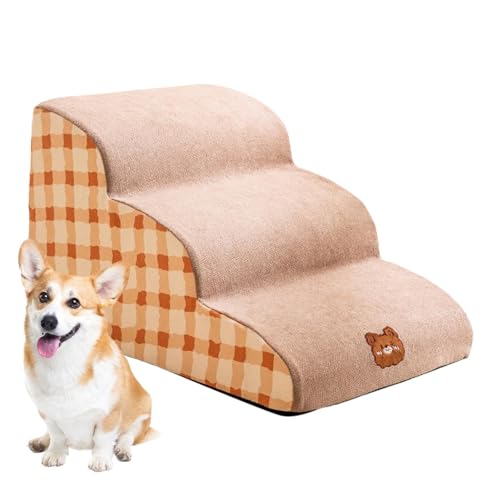 Hundetreppe - Treppenrampe | rutschfeste Haustiertreppe für Couch, Hundetreppe, Hundebett-Stufe für kleine mittelgroße Haustiere, Katzen, Hunde Kshsaa von KSHSAA