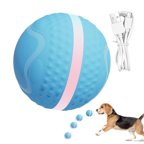 KSHSAA Interaktives Spielzeug für Welpen – wasserdichte LED-Hundespielzeugbälle, robust und langlebig, automatischer Rollball sorgt für Spaß und Bewegung von KSHSAA