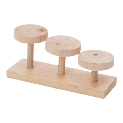 KSIEE Hamster Klettern Holzständer Plattform, Haustierkäfig Spielplatz Naturholz Brücke Rampe Spielzeug für Zwerghamster, Rennmäuse von KSIEE