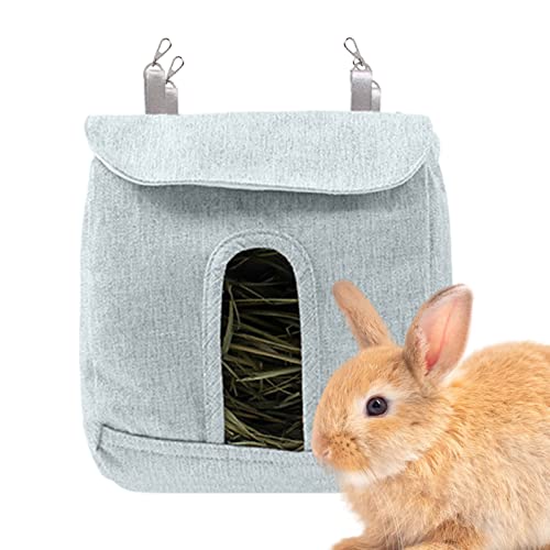 Kaninchen Heu Feeder Tasche Meerschweinchen Heu Tasche Kaninchen Futterspender Stoffbeutel Feeder Aufbewahrungstasche Feeder Sack für Kaninchen Meerschweinchen Chinchilla Hamster Kleintiere von KSIEE