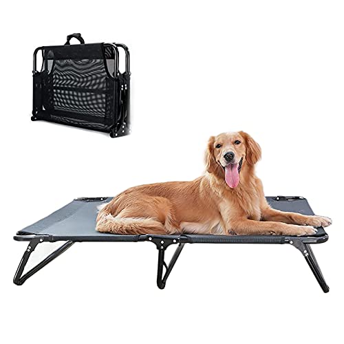 KSTUFF Klappbares tragbares Hundebett für Traver im Freien, großes/mittleres/kleines Haustier-Kühlbettsofa mit Griff, waschbar, leicht zu tragen (Größe: L (107 x 61 x 20 cm)) Vision von KSTUFF