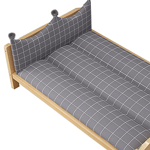 Orthopädisches Hundebett, Haustierbett aus Holz für ältere Menschen oder Behinderte – verbesserter Schlaf, 61 cm/76 cm/91 cm/121 cm langes Lounge-Sofa mit grauer Matratze (Größe: L (91 x 56 x 45 cm)) von KSTUFF