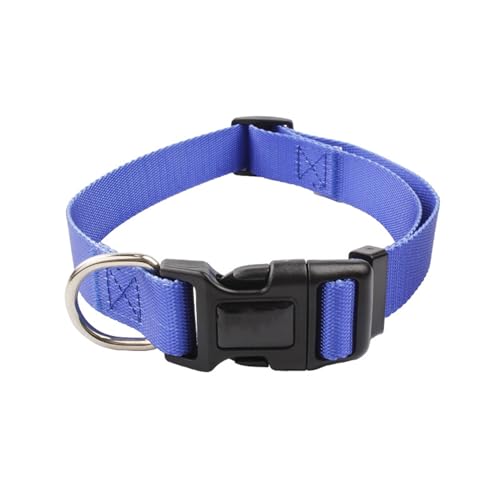 KUBEMUEG Personalisiertes Hundehalsband, Sicherheitshalsband mit Schnalle, Nylon-Hundehalsband für kleine, mittelgroße und große Hunde (Medium, Marineblau) von KUBEMUEG