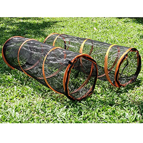 KUCDBUN Outdoor Katzengehege, 6-in-1 Outdoor Katzenzelt mit Katzentunnel DIY auf mehrere Weise, Katzenlaufstall Spielzelte für Katzen, Kaninchen, Frettchen und Kleintiere, Indoor/Outdoor Katzenhaus von KUCDBUN