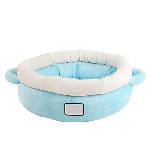 Bequemes beruhigendes Hundebett, rund, rutschfest, wärmend, für kleine Hunde, Katzen, Haustier-Sofa, Kissen, waschbar, Plüsch-Donut-Kuscheltier von KUCOCOSNEH