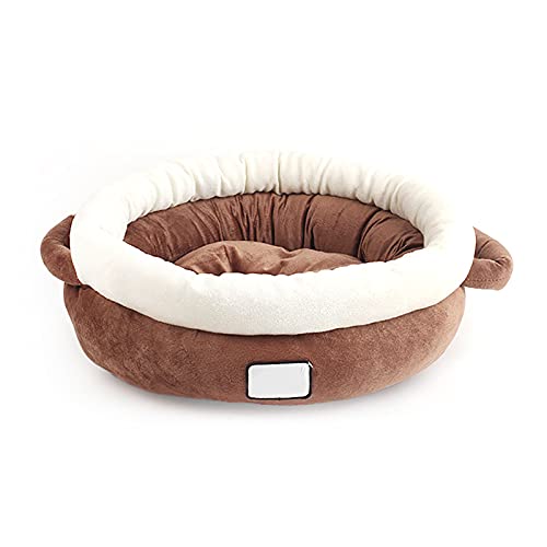 Bequemes beruhigendes Hundebett, rund, rutschfest, wärmend, für kleine Hunde, Katzen, Haustier-Sofa, Kissen, waschbar, Plüsch-Donut-Kuscheltier von KUCOCOSNEH