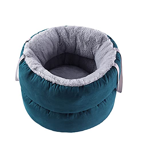 Haustierbett für Hunde, warm, weich, bequem, Katzenbett für mittelgroße Katzen, rutschfeste Unterseite, Donut-Kuscheltier, rundes Sofabett von KUCOCOSNEH