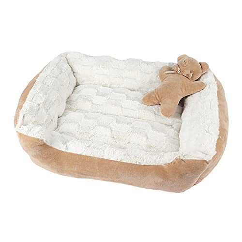 Super weiches Hundebett für Katzen, bequem, beruhigend, wärmend, rutschfeste Unterseite, Katzenkissen, Haustier-Sofa, Schlafhütte von KUCOCOSNEH