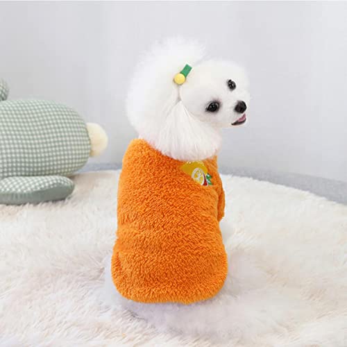 Warme Hundekleidung Netter Fruchtdruck Warmer Fleece Pullover Hunde Pullover Doppelseitige Fleece Haustiere Kleidung Für Kleine Mittelgroße Hunde von KUGRRFRC