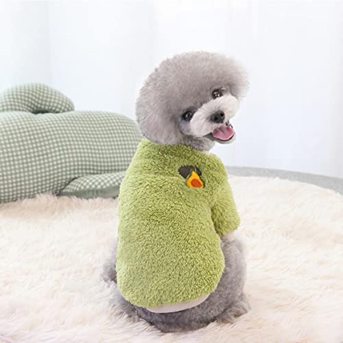 Warme Hundekleidung Netter Fruchtdruck Warmer Fleece Pullover Hunde Pullover Doppelseitige Fleece Haustiere Kleidung Für Kleine Mittelgroße Hunde von KUGRRFRC