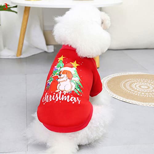 Weihnachten Hundebekleidung Winter Warm Haustier Hund Jacke Mantel Welpen Kleidung Hoodies Für Kleine Mittlere Hunde Welpen Outfit S-2XL von KUGRRFRC