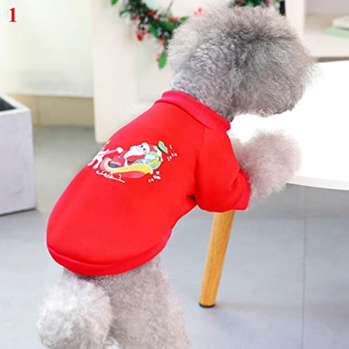 Weihnachten Hundebekleidung Winter Warm Haustier Hund Jacke Mantel Welpen Kleidung Hoodies Für Kleine Mittlere Hunde Welpen Outfit S-2XL von KUGRRFRC