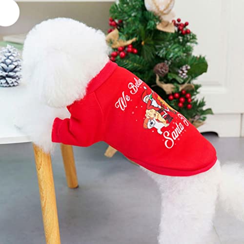 Weihnachten Hundebekleidung Winter Warm Haustier Hund Jacke Mantel Welpen Kleidung Hoodies Für Kleine Mittlere Hunde Welpen Outfit S-2XL von KUGRRFRC