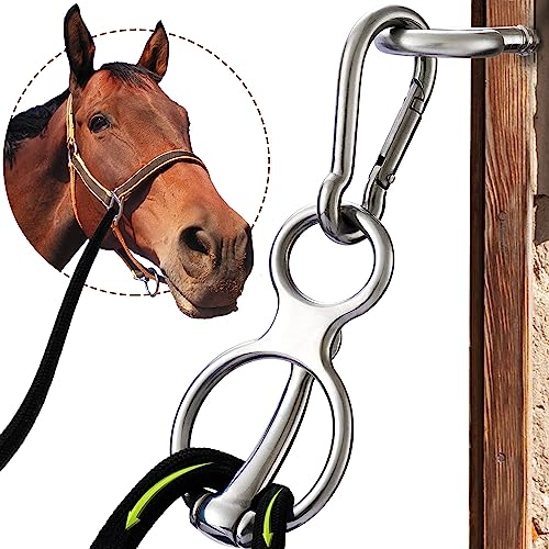 KUNBEIEN Pferde Krawattenring, Safe Tie Horse Supplies, Humane Way Tie Ring, Magnetring zum Binden und Einziehen, hilft Pferd zurückzuziehen und Stress vom Pferd zu lösen von KUNBEIEN