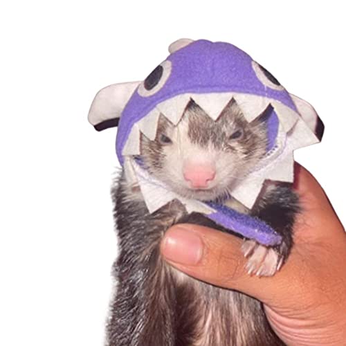 Frettchen Kostüm Cartoon Tierform Haustier Kappe Hamster Meerschweinchen Party Cosplay Tier Ohr Kappe Kopfbedeckung Kätzchen Katze Hut Photo Booth (Hai) von KUNBIUH