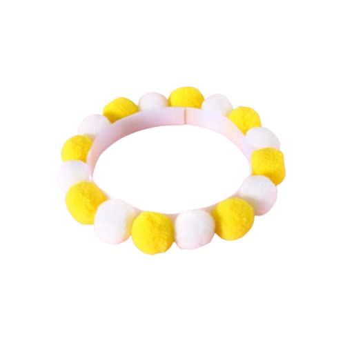 KUNWU Selbstklebende Halskette, buntes Halstuch, Rosa / Blau / Gelb / Weihnachten Macaron Farbe für Haustiere, Katzen und Hunde (L, Gelb) von KUNWU