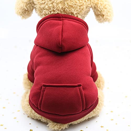 Solide Hunde-Hoodies, Haustierkleidung für kleine Hunde, Welpenmantel, Jacken, Sweatshirt für Chihuahua, Hündchen, Katze, Kostüm, Baumwolle, Haustier-Outfits von KUOCA