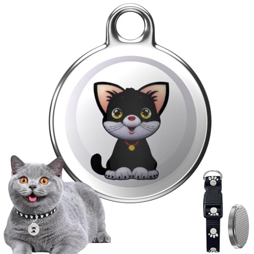 KUWUNG Mini GPS Katze Tracker/Hund Tracker, Haustier Tracker für Katzen, Tractive Gps Cat Tracker, Hund Tracker ohne monatliche Gebühren, Echtzeit-Standortverfolgung, Wasserdicht Katze Tracker GPS von KUWUNG