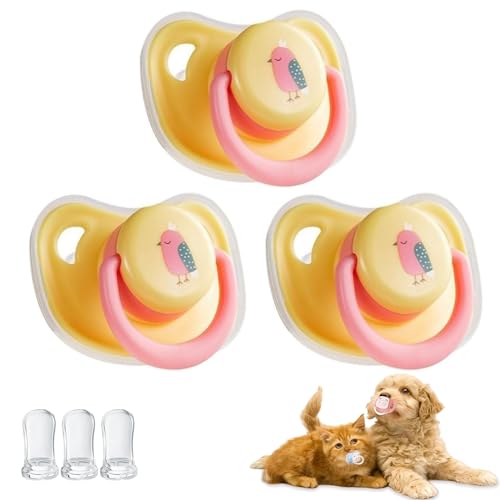 KWHEUKJL 3PC Pet Dog Silicone Pacifier, Puppy Kitten Calming Pacifier, Chew Toys for Small Dogs, Pet Chew Toy Animal Accessories Decoration (3pcs-b) von KWHEUKJL