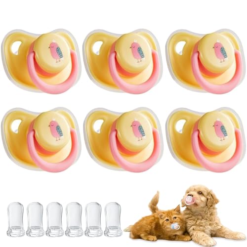 KWHEUKJL 3PC Pet Dog Silicone Pacifier, Puppy Kitten Calming Pacifier, Chew Toys for Small Dogs, Pet Chew Toy Animal Accessories Decoration (6pcs-b) von KWHEUKJL