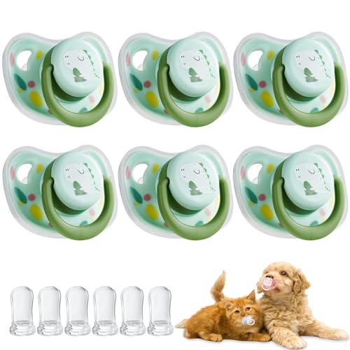 KWHEUKJL 3PC Pet Dog Silicone Pacifier, Puppy Kitten Calming Pacifier, Chew Toys for Small Dogs, Pet Chew Toy Animal Accessories Decoration (6pcs-c) von KWHEUKJL