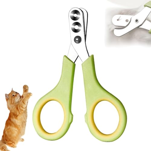 KWHEUKJL Effortless Pet Nail Clippers, Pet Nail Clippers for Cats, with Two Different Round Cutout, Pet Nail Trimmer Better for Beginners to Avoid Over-Trimming. (1pcs) von KWHEUKJL