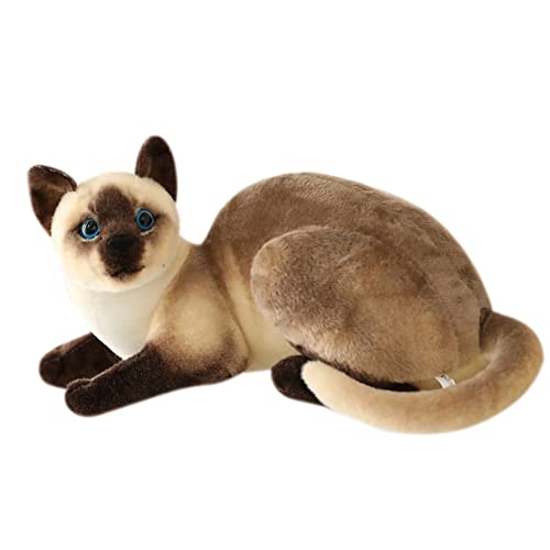 KWIBYBGS Simulationskatzenpuppe, Plüschtier, Katzenplüschtier, Simulationstierspielzeug, Süßes Katzenpuppenmodell, Weiches Kuscheltierkissen/Type D 30Cm von KWIBYBGS