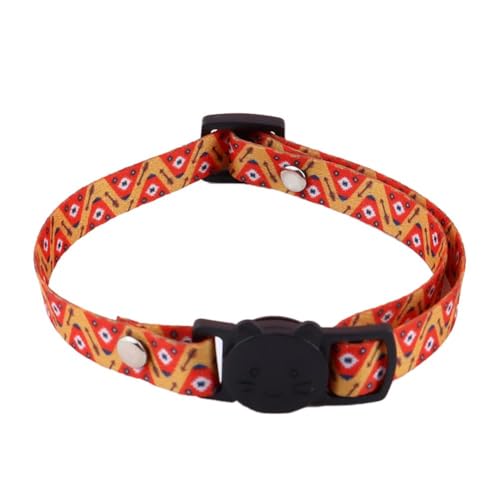 1 x Hundehalsband mit Blumendruck, bunt, für Hunde, Welpen, Glocke, Zubehör, Zubehör, Zubehör, verstellbare Halskette, W7f5 von KWJNH