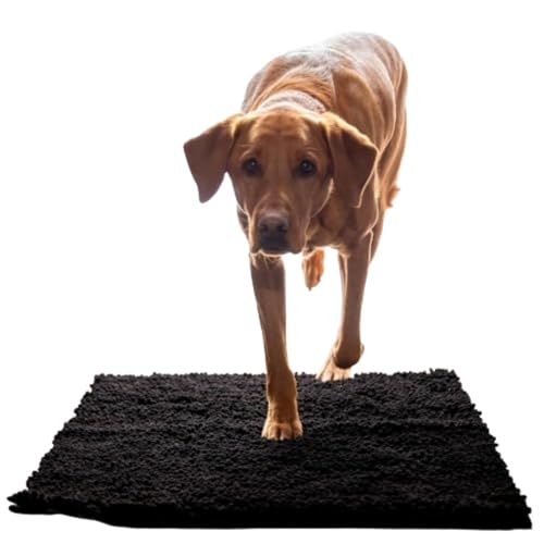 Schmutzfangmatte Hund,Premium cleany mat hundematte clean Matte Hunde Luxus Schmutzfangmatte für Haustiere - rutschfeste Waschbare Absorbermatte für Hund, Ideal für Innen Flur und Haustür von KWJTOY