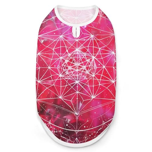 Geometry Cube Sacred Galaxy Hunde- und Katzenkleidung Sommer-T-Shirt Grafikweste Ärmelloses Haustier-Tanktop von KWQDOZF