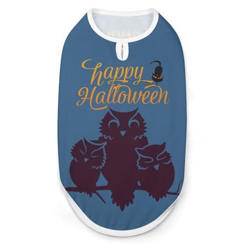 Halloween-Kostüme für HundeL Halloween-T-Shirts für kleine Hunde und Katzen, atmungsaktive Hundebekleidung, Welpen-T-Shirt, Weste, weich und leicht, für kleine und große Hunde 2u2bhxklnsqg von KWQDOZF